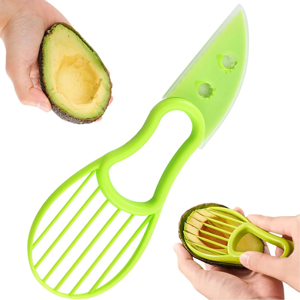 Slicer knife peeler for avocado fruit