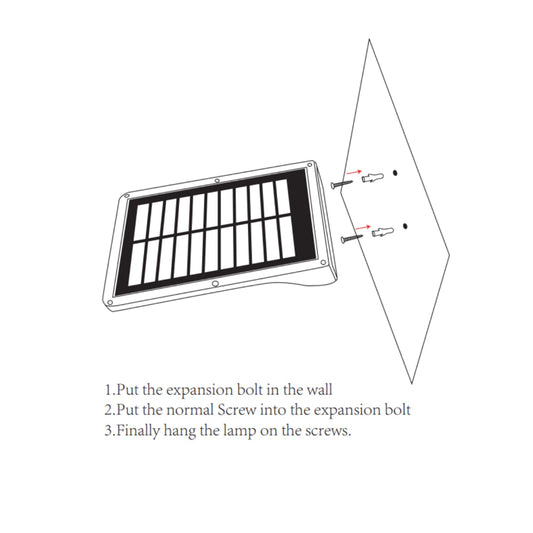 Solar LED wall light with smart sensor 2200 mAh