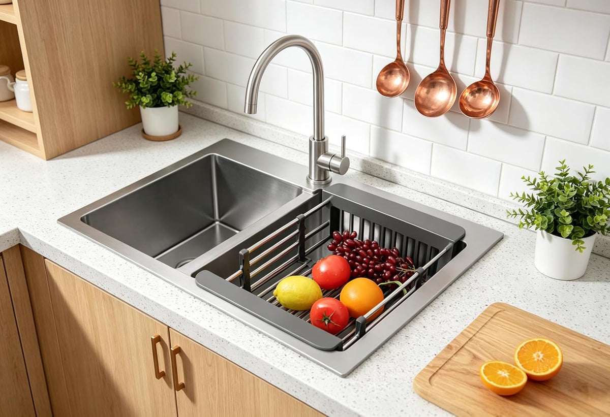 Drainer for sink  vegetable dish baske