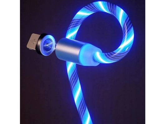 Magnetic cable glowing Iphone usb-c micro usb