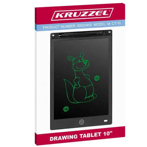 Drawing tablet 10" black XL KRUZZEL