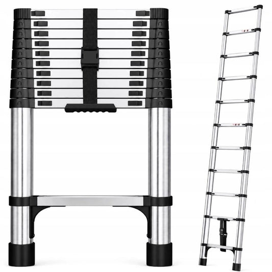 Telescopic ladder, 11 steps, foldable