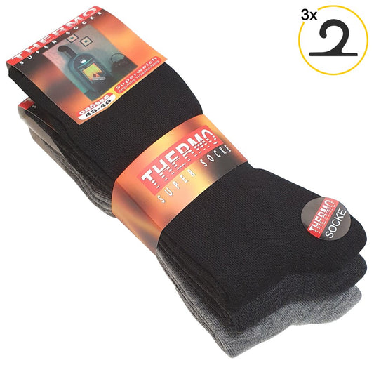 3-pack of men's thermal socks with soft cuff